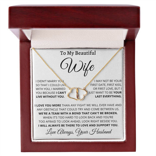 [Almost Sold Out] Beautiful Wife - I Love You More - Everlasting Love Necklace (Solid Gold & Diamonds)