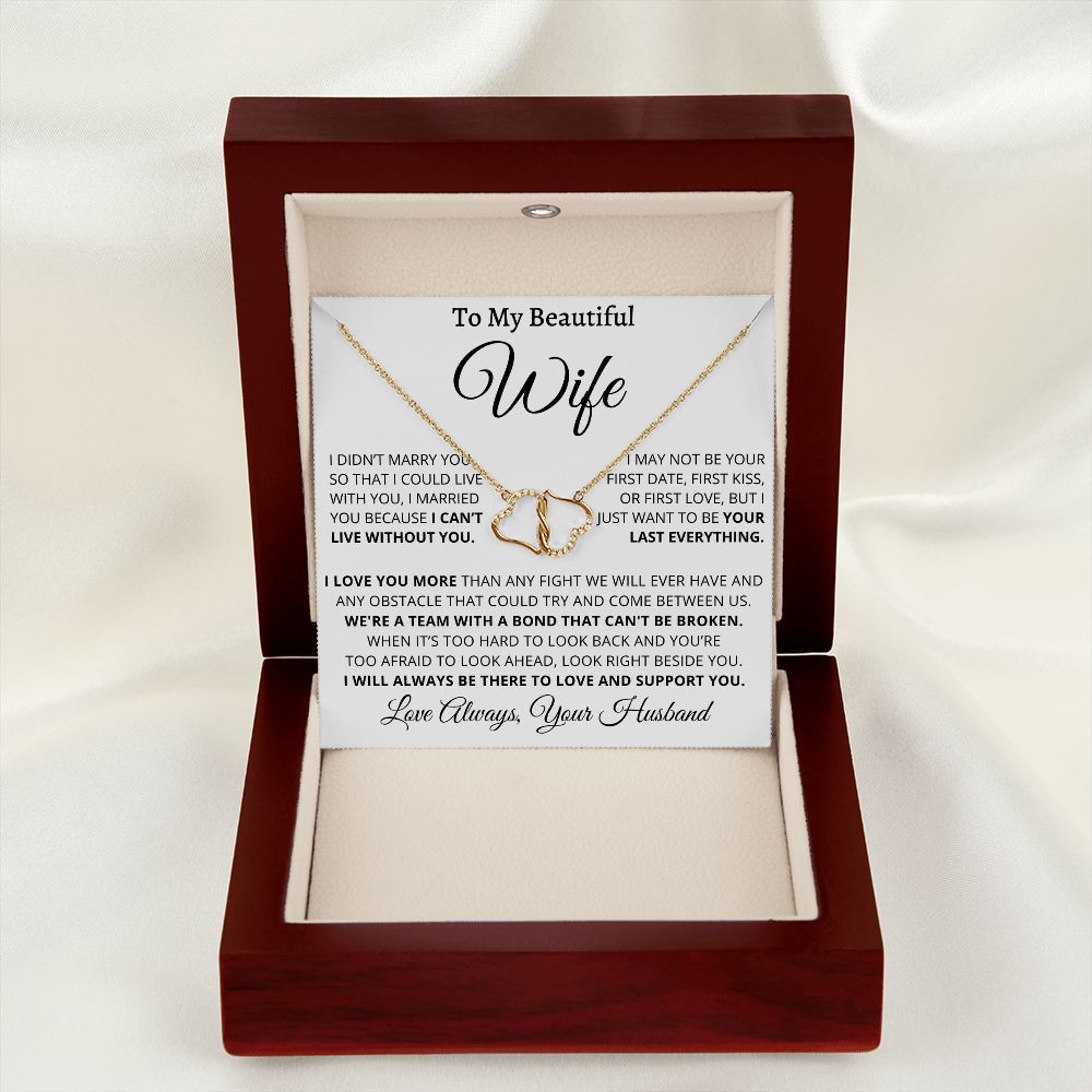 [Almost Sold Out] Beautiful Wife - I Love You More - Everlasting Love Necklace (Solid Gold & Diamonds)