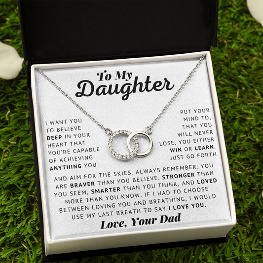 To My Daughter - Last Breath - Perfect Pair Necklace