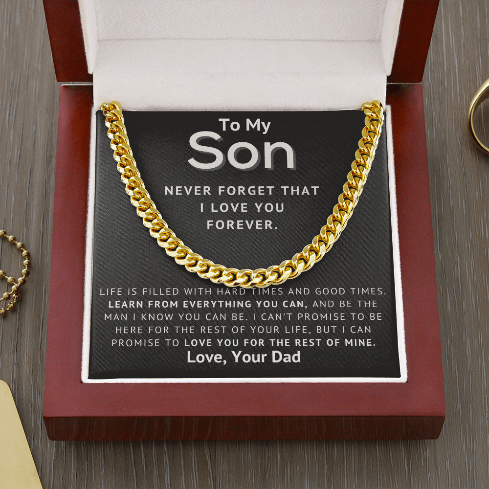 To My Son - Learn From Everything - Cuban Link Chain