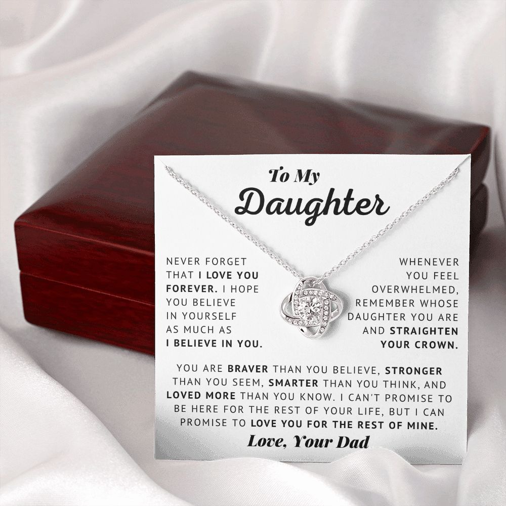 [Almost Sold Out] Daughter - Believe In Yourself - Love Knot Necklace