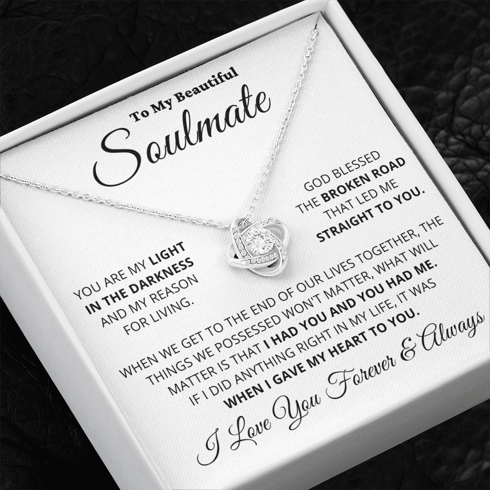 Soulmate - Light In The Darkness - Love Knot Necklace