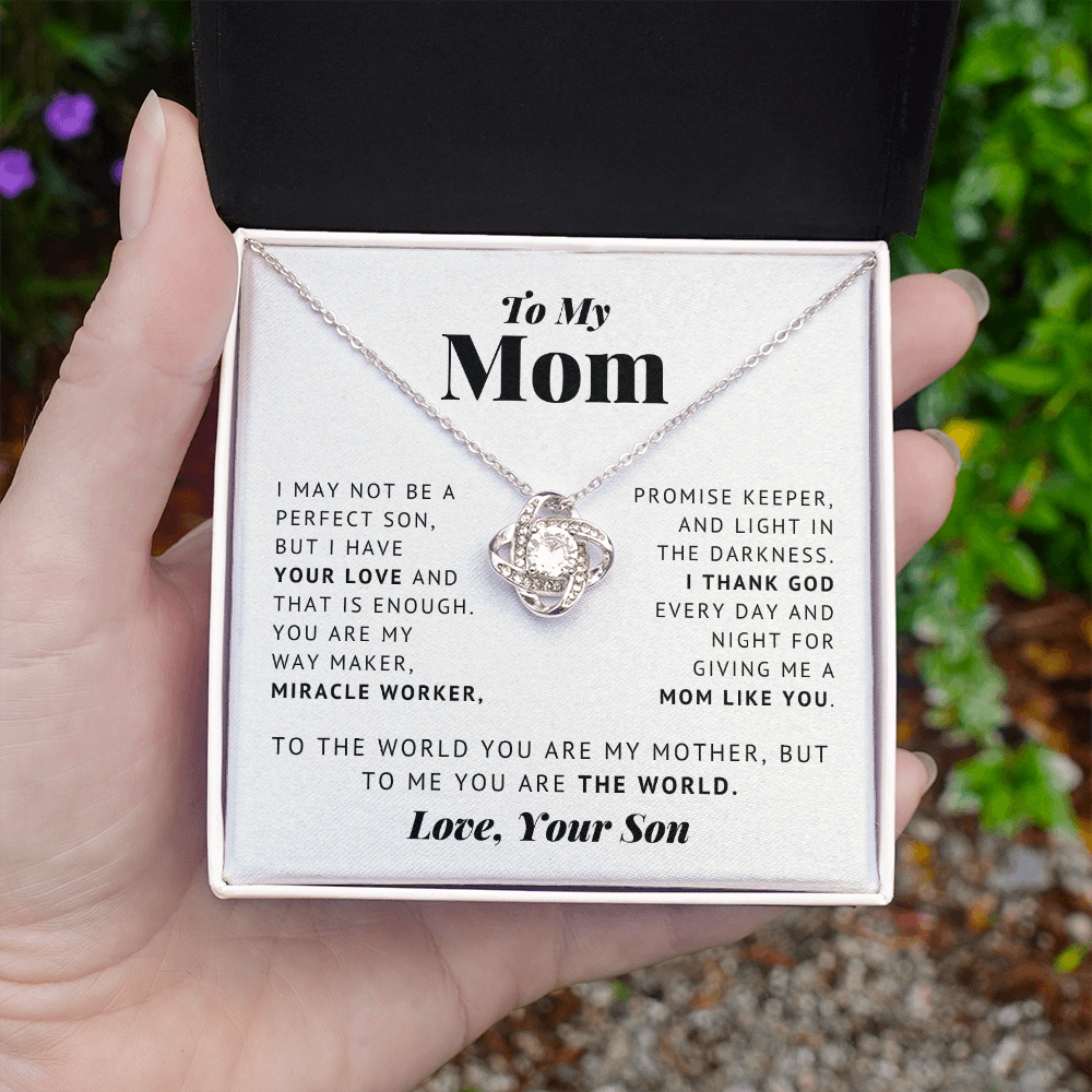 To My Mom - Promise Keeper - Love Knot Necklace