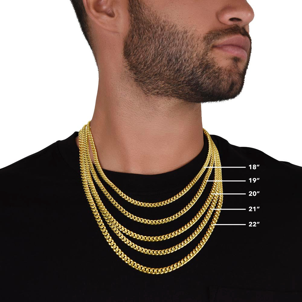 To My Son - Hold Your Head Up High - Cuban Link Chain
