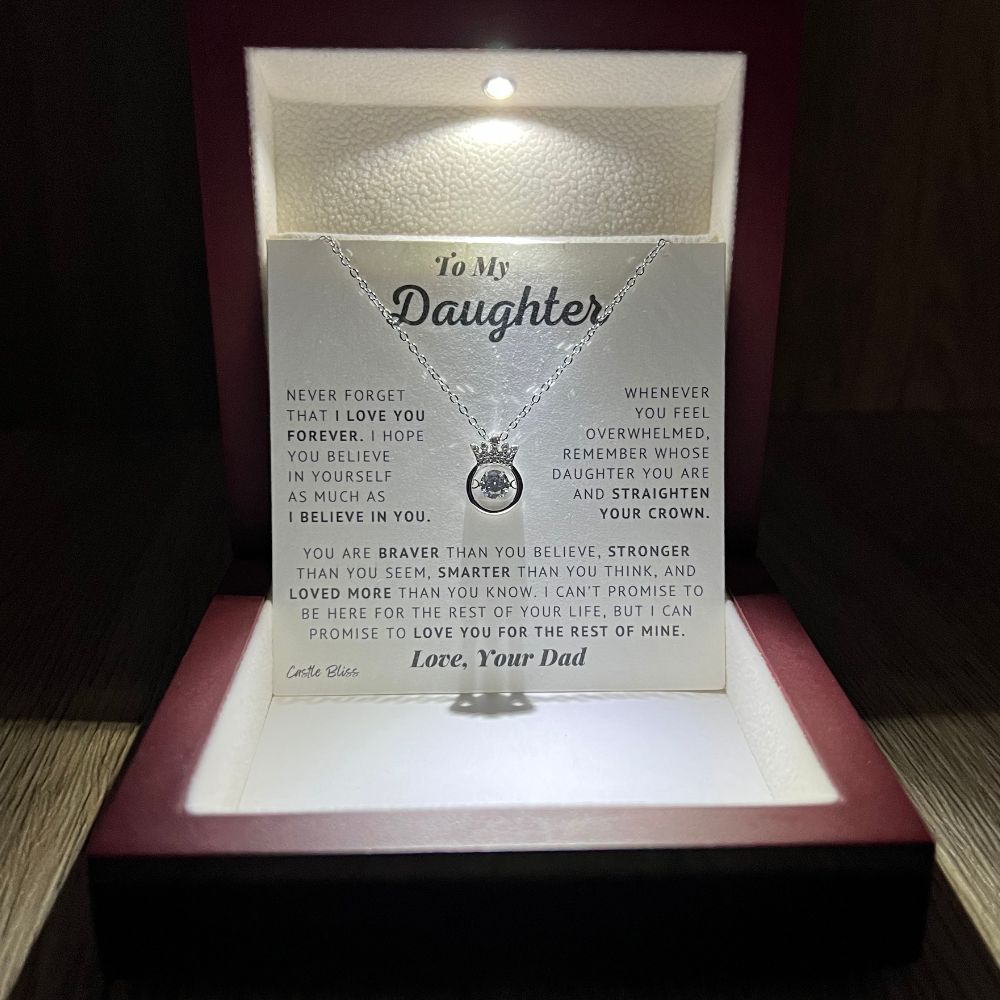 [Almost Sold Out] To My Daughter - Believe In Yourself - Silver Crown Necklace