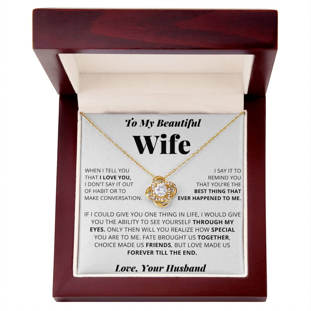 [Almost Sold Out] To My Beautiful Wife - Fate- Love Knot Necklace