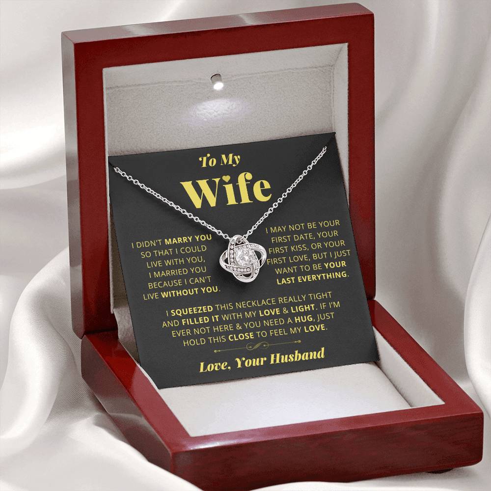 To My Wife - Everything - Love Knot Necklace