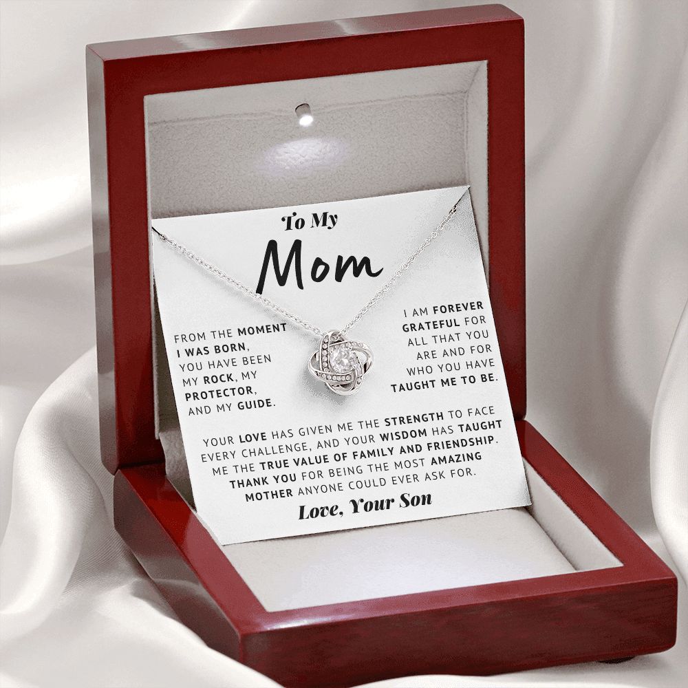 To My Mom - Thank You - Love Knot Necklace