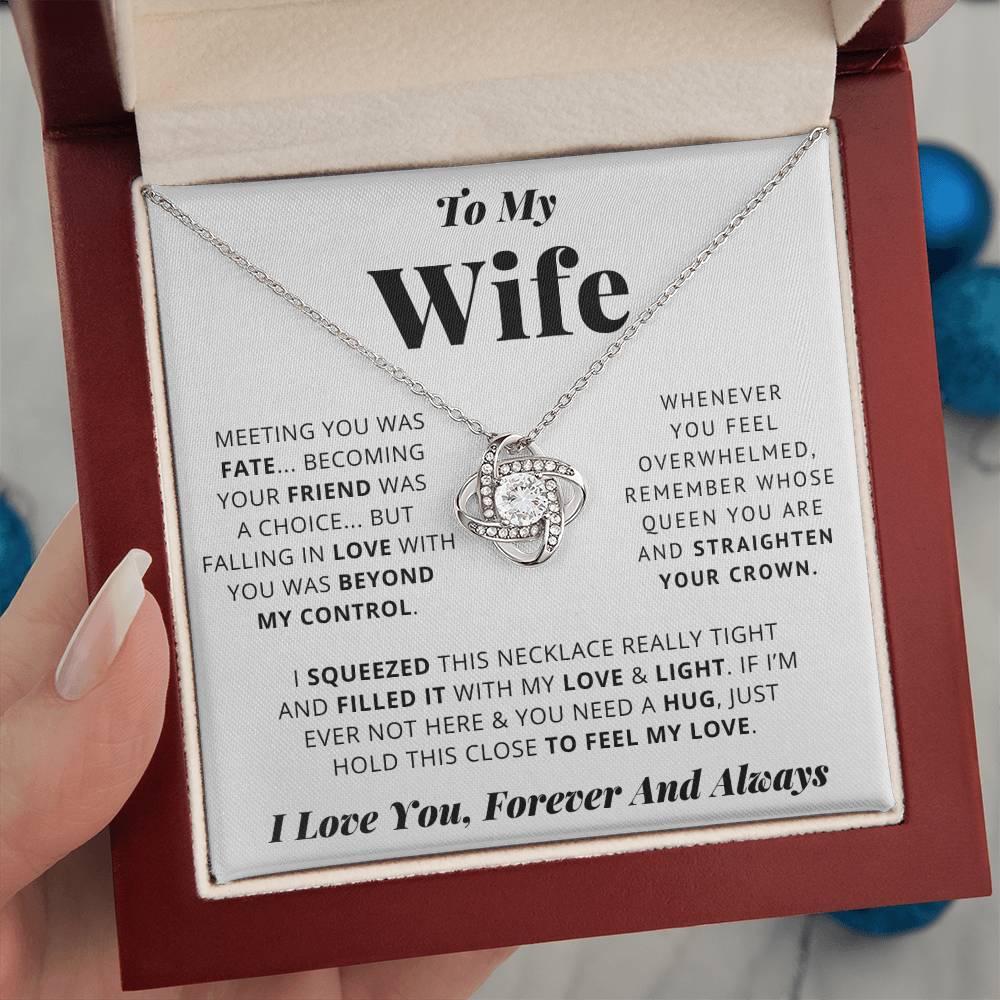 To My Wife - Best Friend - Love Knot Necklace