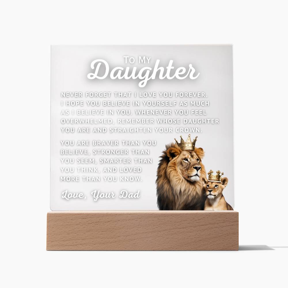 Straighten Your Crown - Acrylic Square Plaque