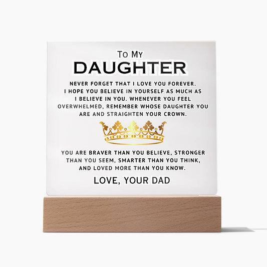 Straighten Your Crown - Acrylic Square Plaque