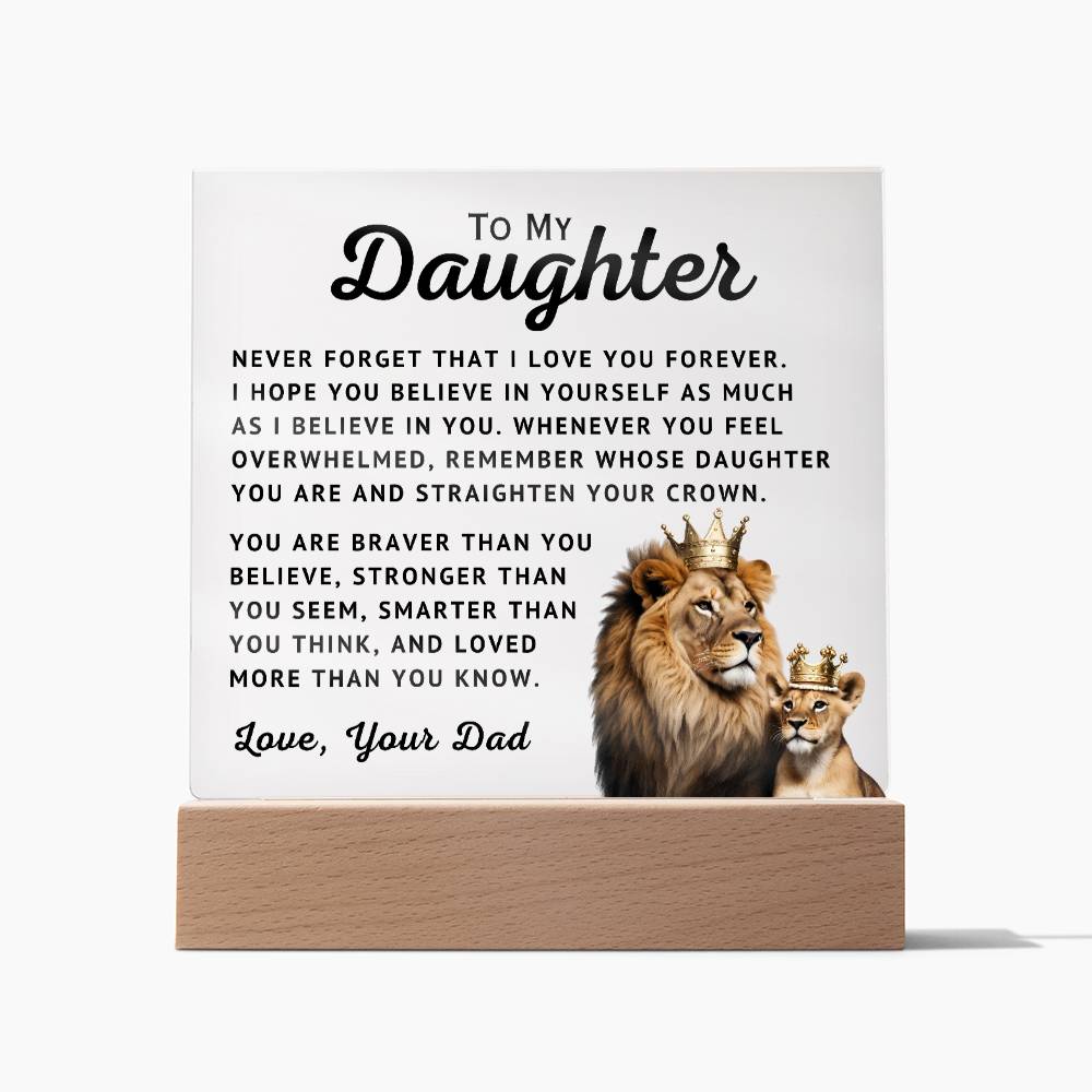 Straighten Your Crown - Acrylic Square Plaque