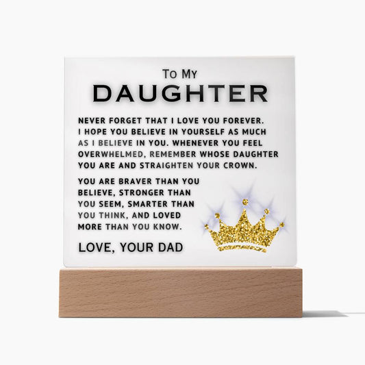 Straighten Your Crown - Acrylic Square Plaque