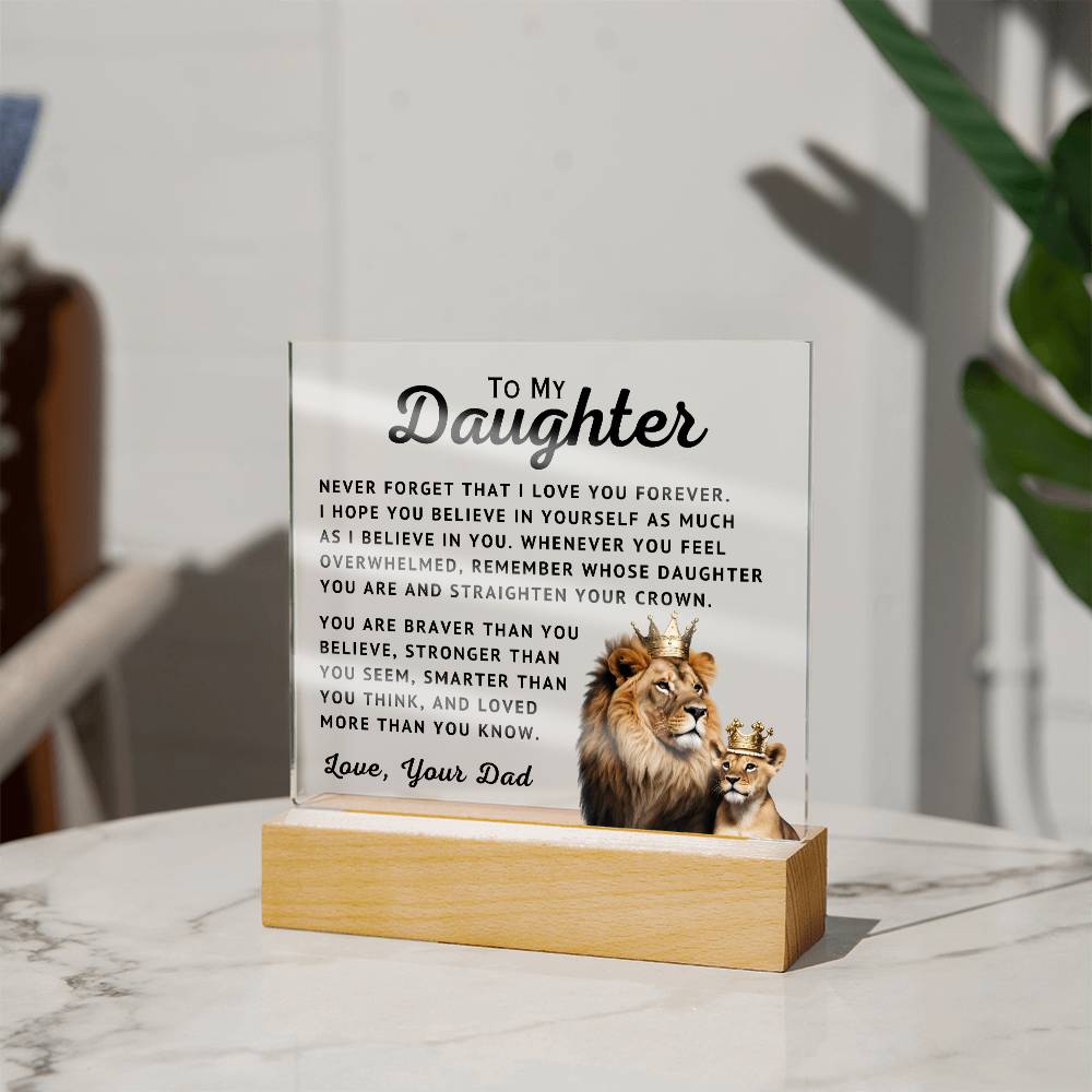 Straighten Your Crown - Acrylic Square Plaque