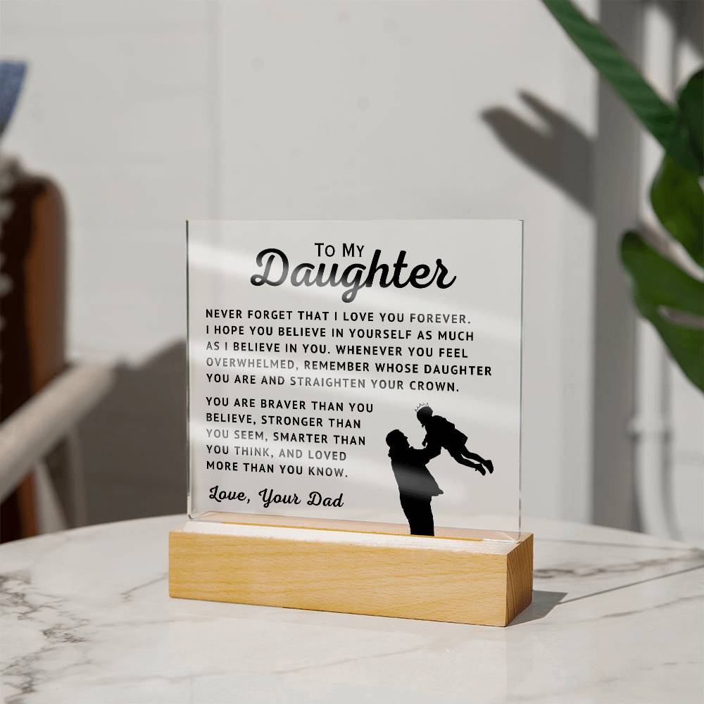 Straighten Your Crown - Acrylic Square Plaque