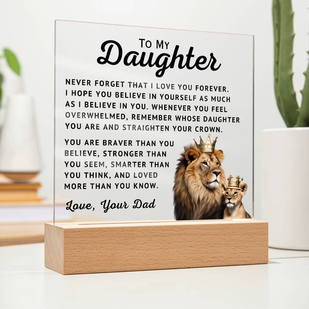 Straighten Your Crown - Acrylic Square Plaque