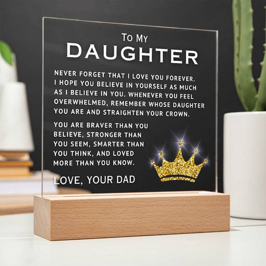 Straighten Your Crown - Acrylic Square Plaque