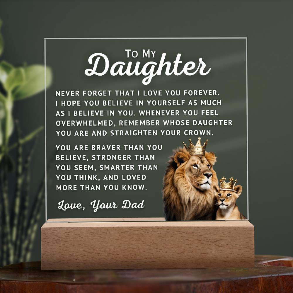 Straighten Your Crown - Acrylic Square Plaque