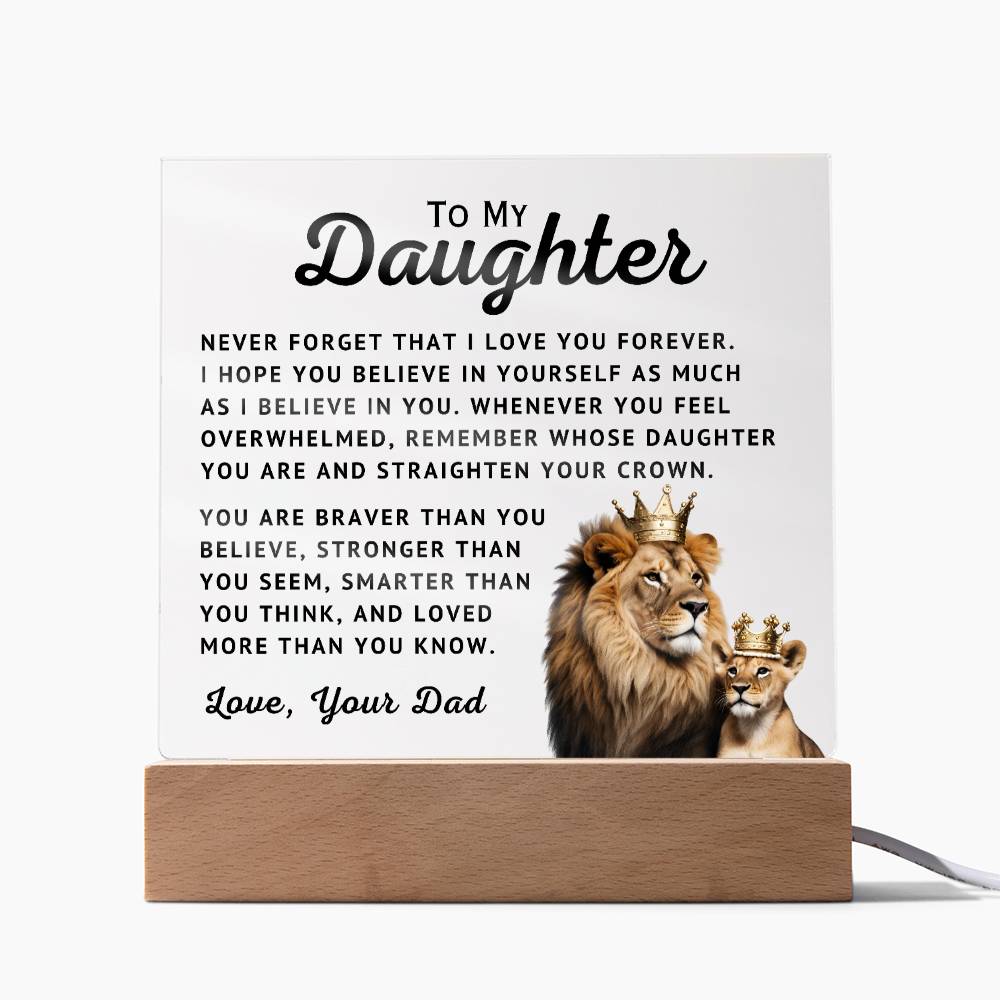 Straighten Your Crown - Acrylic Square Plaque