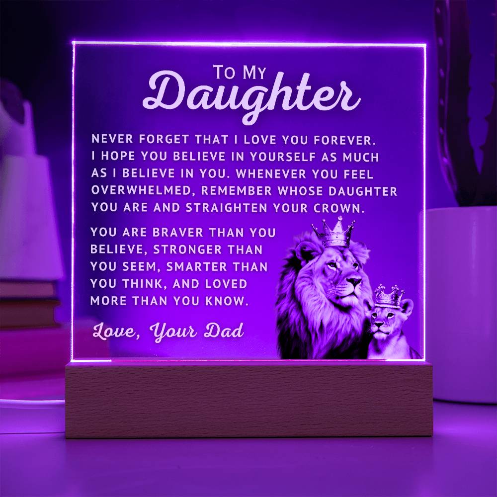 Straighten Your Crown - Acrylic Square Plaque