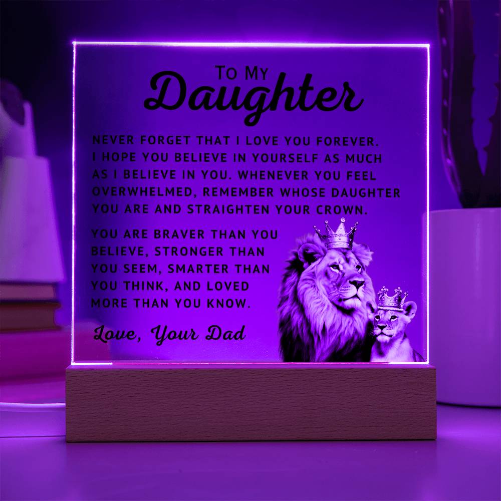 Straighten Your Crown - Acrylic Square Plaque