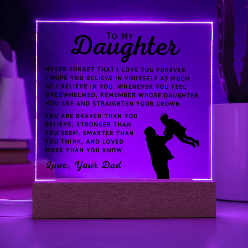 Straighten Your Crown - Acrylic Square Plaque