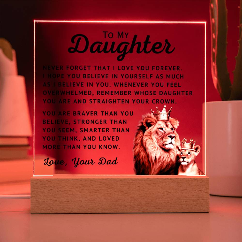 Straighten Your Crown - Acrylic Square Plaque