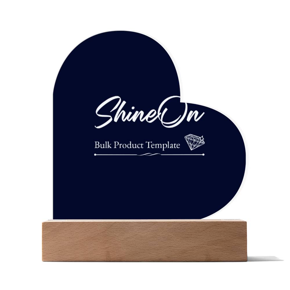 Wife Niche - Acrylic Heart Plaque - Product Template For Bulk Upload