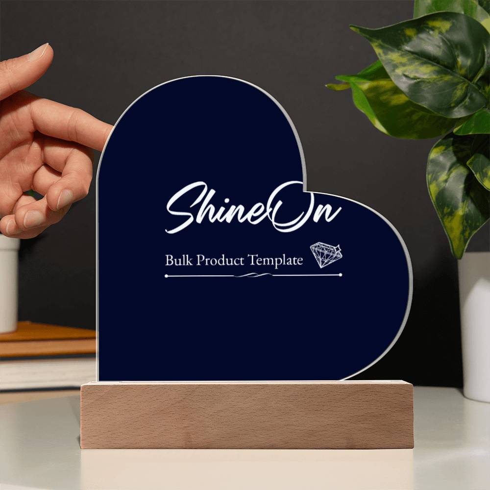 Wife Niche - Acrylic Heart Plaque - Product Template For Bulk Upload