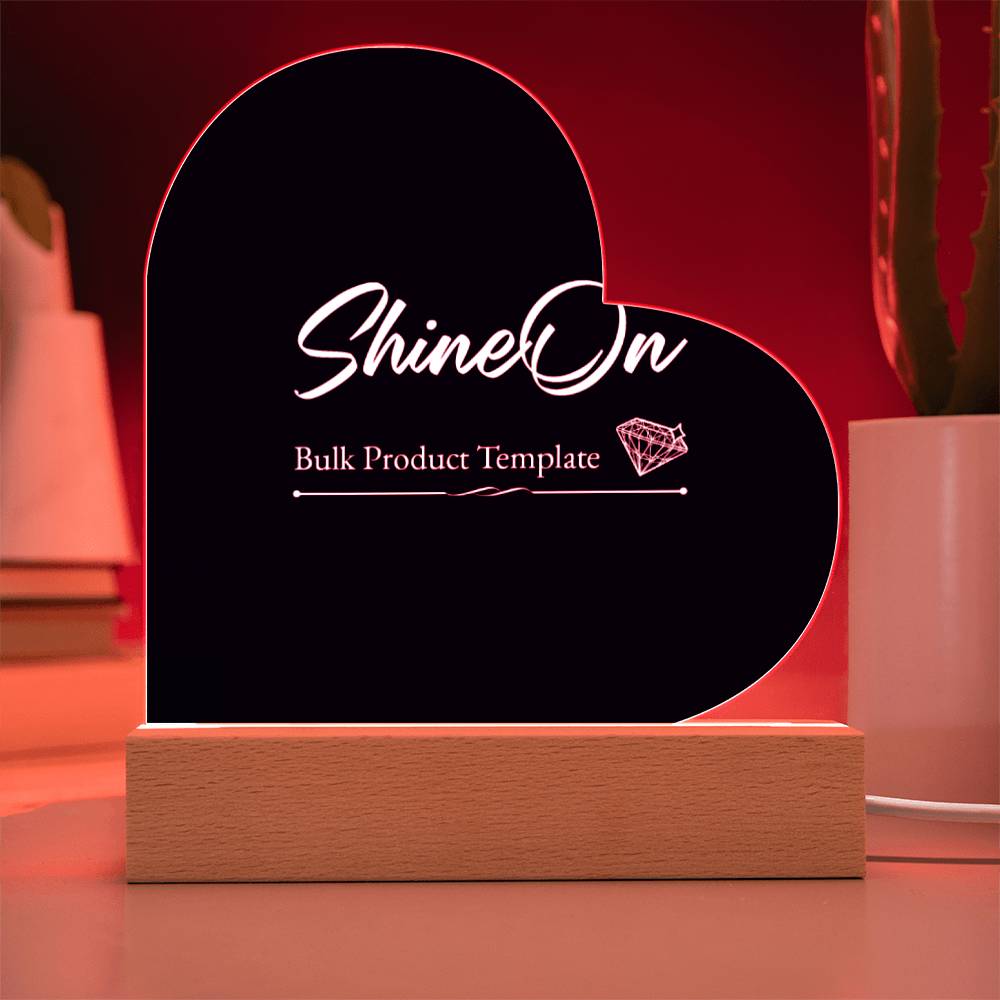 Wife Niche - Acrylic Heart Plaque - Product Template For Bulk Upload