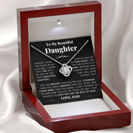 To My Beautiful Daughter - Beautiful Chapter - Love Knot Necklace