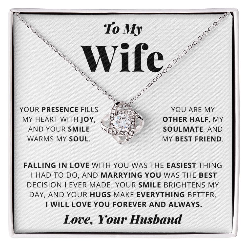 Wife - My Soulmate - Love Knot Necklace