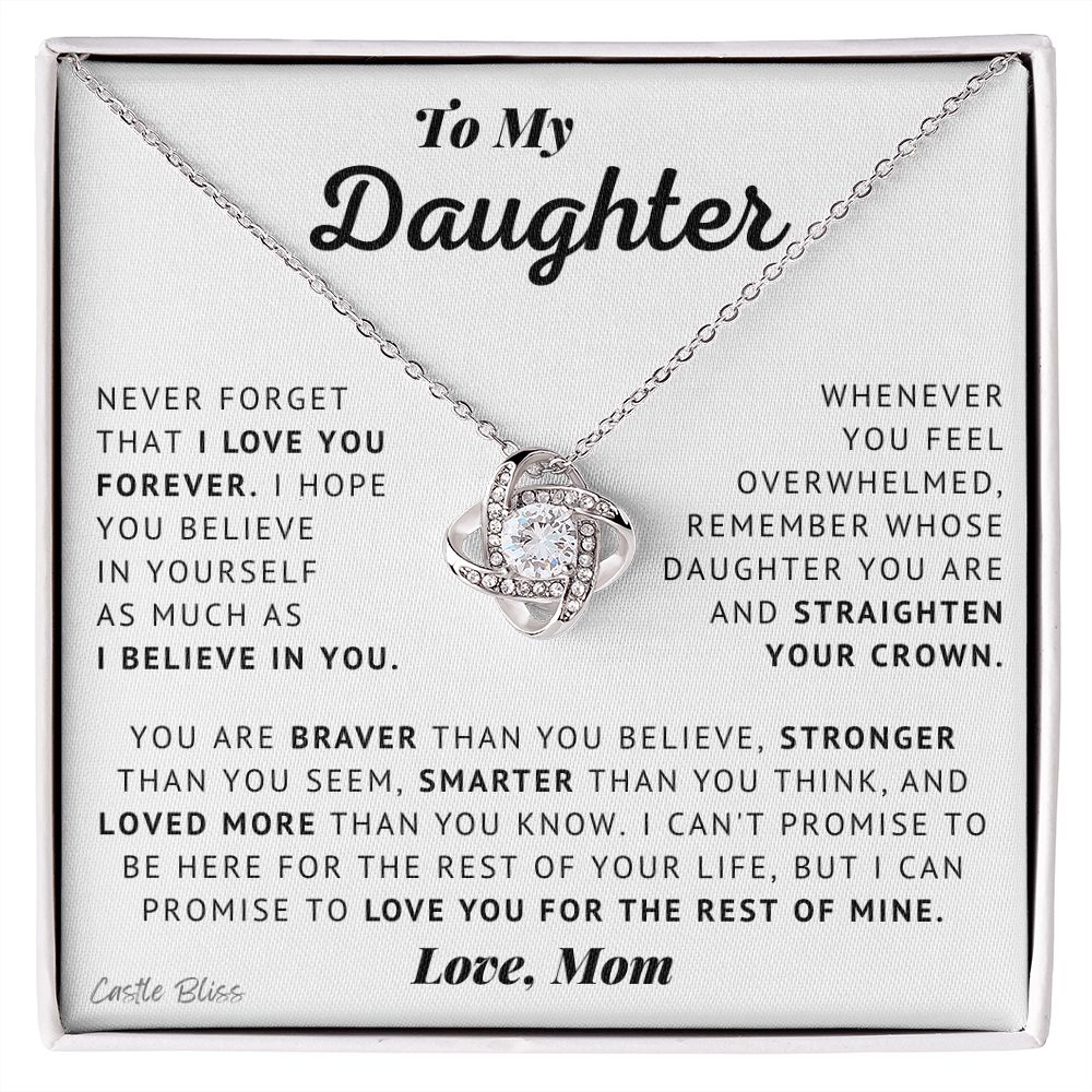 To my daughter clearance love mom necklace