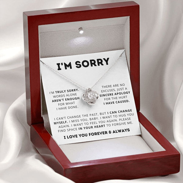 I'm Sorry Gift, Apology Necklace For Wife Girlfriend, Two Hearts, Forg –  All Family Gear Collections