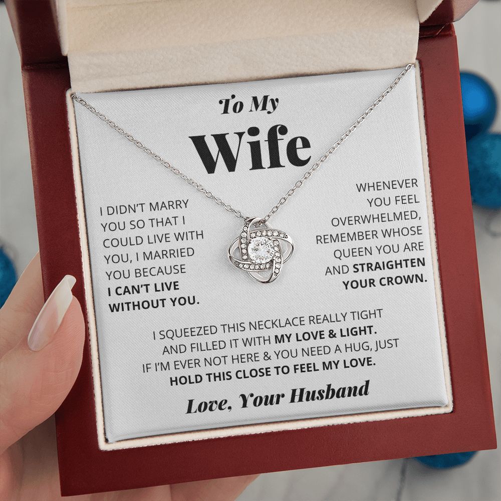 Wife - Straighten Your Crown - Love Knot Necklace