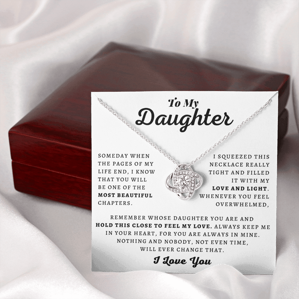 To My Daughter - Hold This Close - I Love You - Necklace