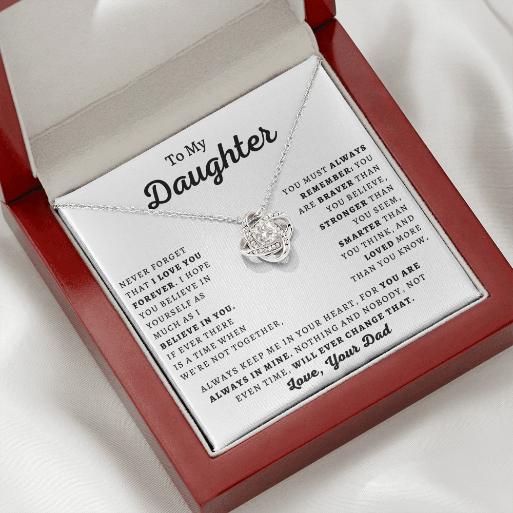 To My Daughter - Always Remember - Love, Your Dad - Necklace