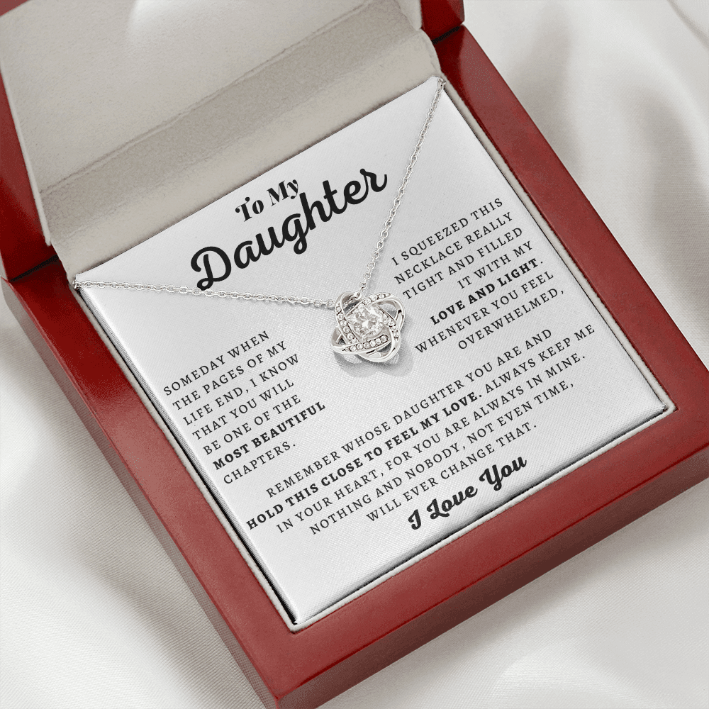 To My Daughter - Hold This Close - I Love You - Necklace